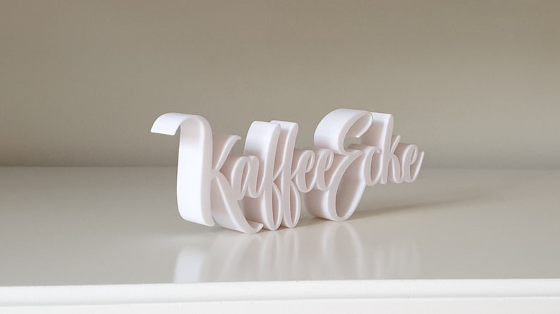 3D printed lettering "Coffee Corner", white or black, freestanding, decoration for kitchen, living room or office or as a gift image 4
