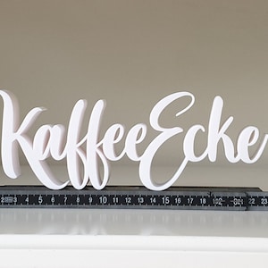 3D printed lettering "Coffee Corner", white or black, freestanding, decoration for kitchen, living room or office or as a gift image 6