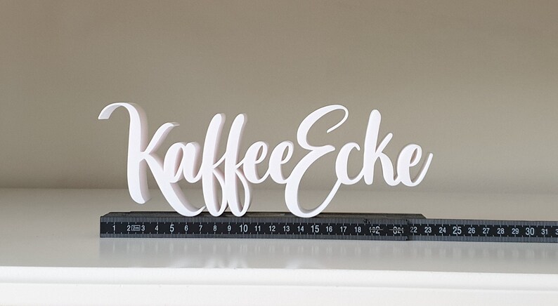 3D printed lettering "Coffee Corner", white or black, freestanding, decoration for kitchen, living room or office or as a gift image 6