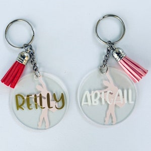 Customized Dance Keychain Team Gift Recital Stocking Stuffer