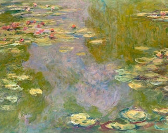 Claude Monet's Water Lilies (1919), Fine Art, Digital Print, Instant Download, Printable