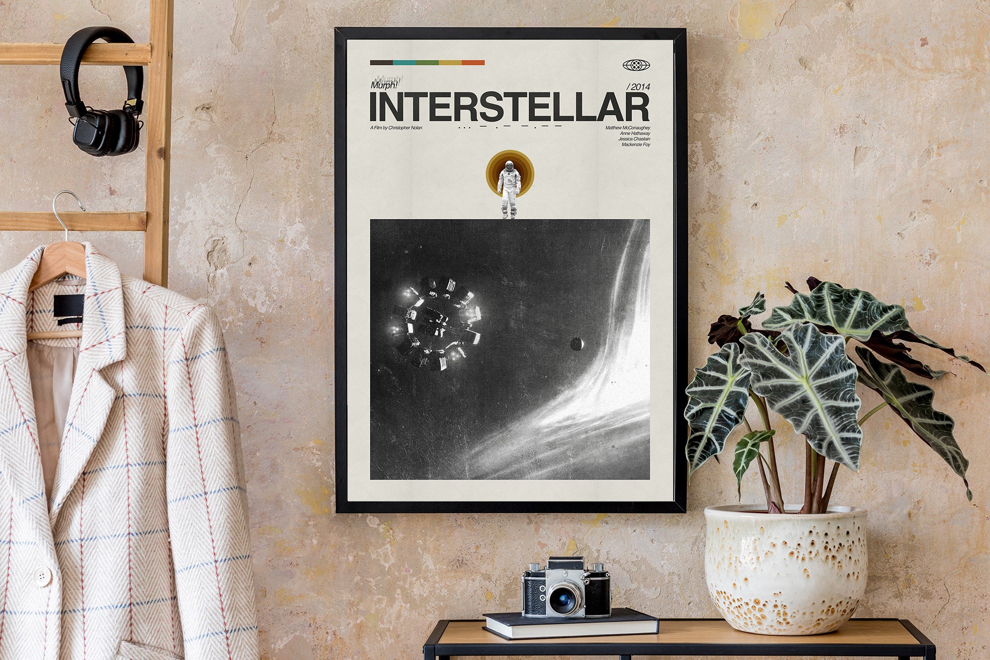Discover Limited Edition: INTERSTELLAR inspired Movie Poster, Mid Century Modern Fine Art, Film Vintage Retro Print, Boutique Wall Decor