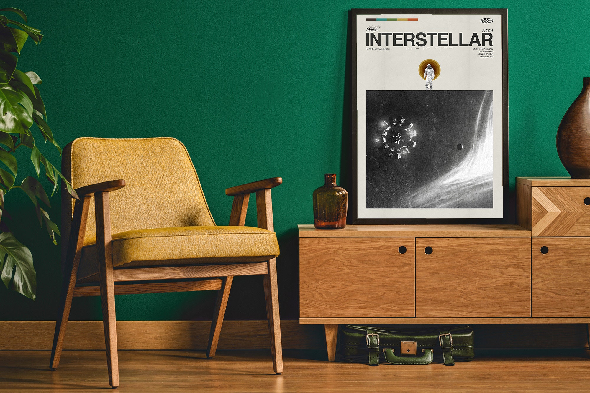 Discover Limited Edition: INTERSTELLAR inspired Movie Poster, Mid Century Modern Fine Art, Film Vintage Retro Print, Boutique Wall Decor