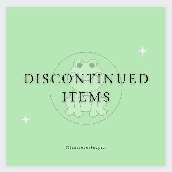 Discontinued Items Budgeting Items