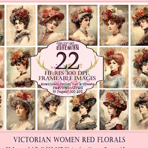 Victorian Ladies Collage Papers: Junk Journal Ephemera (Printable PDF)