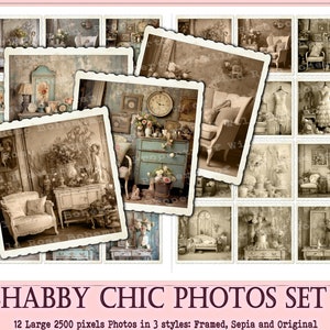 Photos vintage Shabby Chic, imprimés éphémères printaniers, kit de journal photo imprimable vintage, journal indésirable printemps coupes difficiles