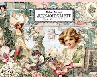 Shabby Chic Magnolia Junk Journal Kit: Southern Ephemera (PDF)