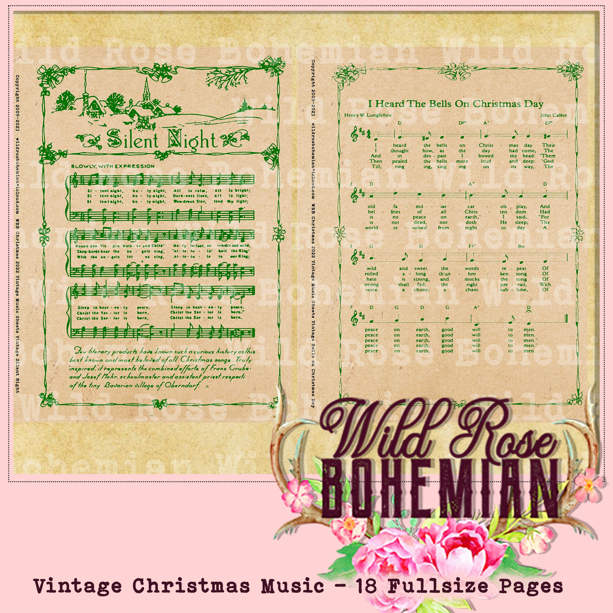 christmas-sheet-music-digital-printable-christmas-music-etsy