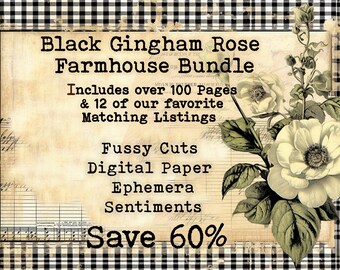 Junk Journal Mega Bundle, Farm Digital Instant Download,  Farmhouse Fussy Cuts, Bundle and Save MOdern Junk JOUrnal Farm