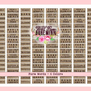 Word Sentiments, Farm Words Sentiment Printable, Cottage Core Junk ...
