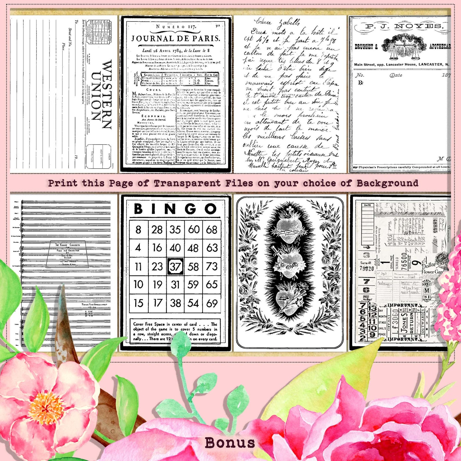 Fortune Teller Mirrored Riddle Printable Ephemera Vintage Etsy