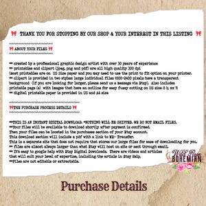 Pode incluir: Uma p&aacute;gina de informa&ccedil;&otilde;es de download digital com fundo branco e texto preto. O texto inclui informa&ccedil;&otilde;es sobre os arquivos, o processo de compra e o download digital. O texto tamb&eacute;m inclui a frase "Wild Rose Bohemian".