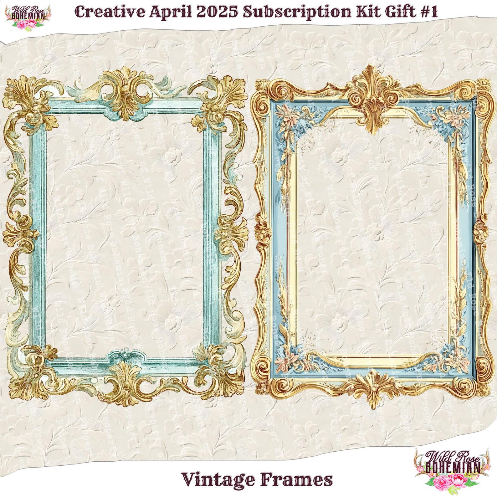 Vintage Rococo Frame Frames Vintage Rococo : Printable Ornate Frames, Victorian Scrapbooking ...