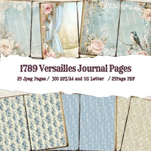 Cottage Core French Paper, FLoral Wallpaper, Vintage Grunge, Shabby Chic  floral parchment Journal PagesPaper, shabby, Vintage Wallpaper