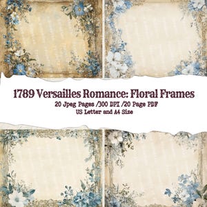 Cottage Core French Paper, FLoral Wallpaper, Vintage Grunge, Shabby Chic  floral parchment Mixed Media Paper, shabby, Vintage Wallpaper