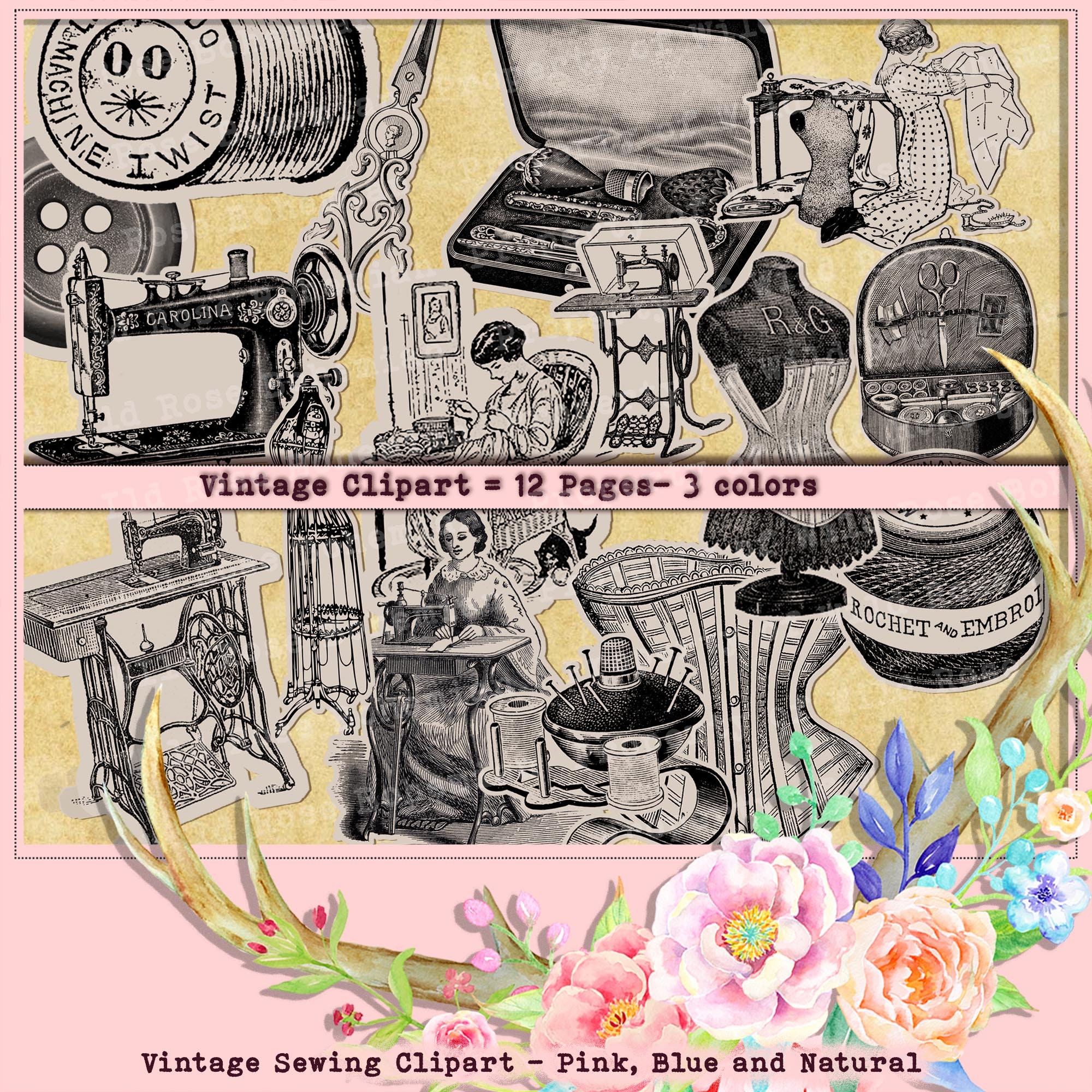 Vintage Sewing Ephemera Sewing Junk Journal Ephemera Sewing Etsy