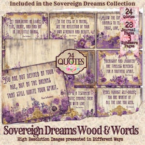 Bohemian Sentiments Printable |  Digital Paper Ephemera | Bohemian Ephemera | Sovereign Dreams Junk Journal Kit | Words Junk Journal Pages