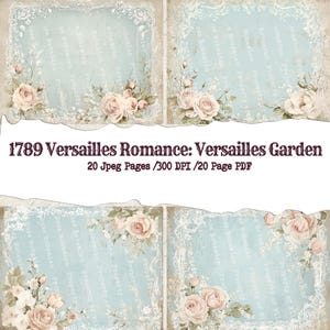 Cottage Core French Paper, FLoral Wallpaper, Vintage Grunge, Shabby Chic  floral parchment Mixed Media Paper, shabby, Vintage Wallpaper