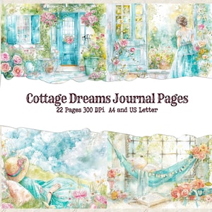 Cottage Garden | Whimsical Cottage Core Digital Junk Journal Kit | Printable Journal| French Summer Garden | Summer Digital Paper Printable