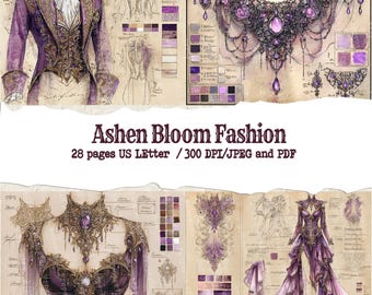 Fashion Drawings Journal Pages Victorian Archivest Pages, Victorian Grunge Fashion JOurnal, Art Collage Pages, Junk JOurnal VIctorain,