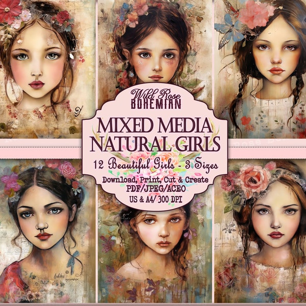 Mixed Media Girl Etsy