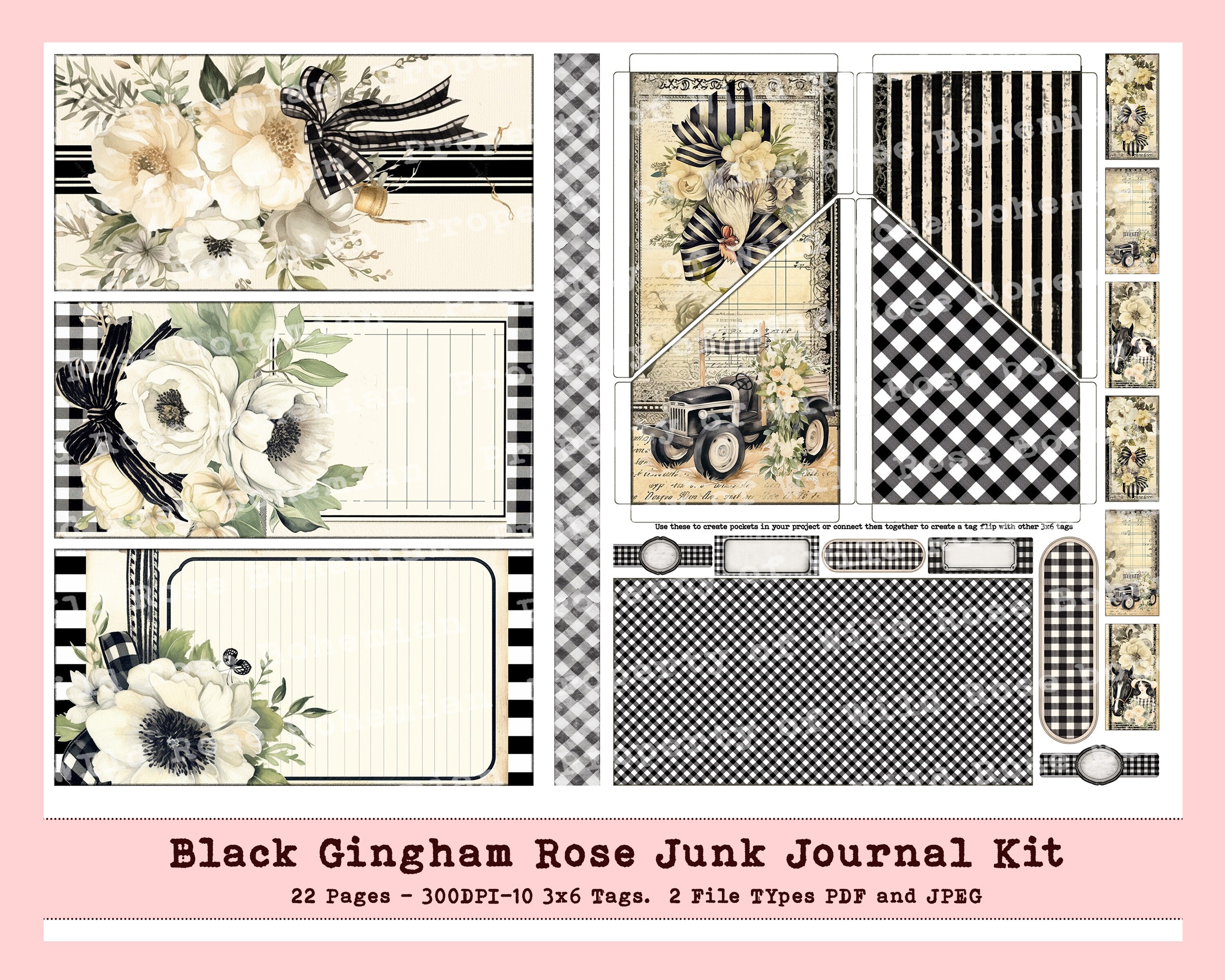 Junk Journal Farmhouse Printable Kit Farmhouse Ephemera - Etsy