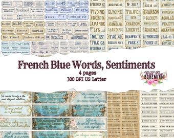 Versailles French Sentiments: Junk Journal Ephemera (Digital Download)