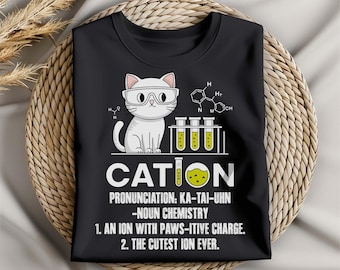 Cation Chemistry Cat | Funny Science Pun Digital Download