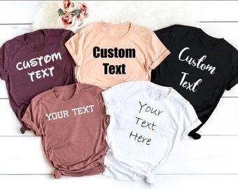Camiseta personalizada, camiseta unisex de todos los tamaños, camiseta personalizada para hombres y mujeres, camisetas personalizadas, ropa personalizada, camiseta personalizada