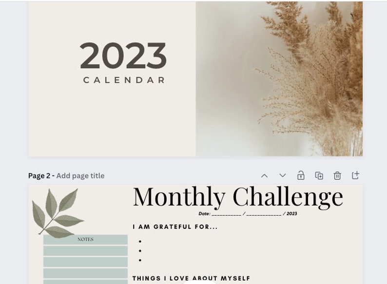 2023 Calendar Printable Calendar 2023 Monthly Planner Goals Manifest