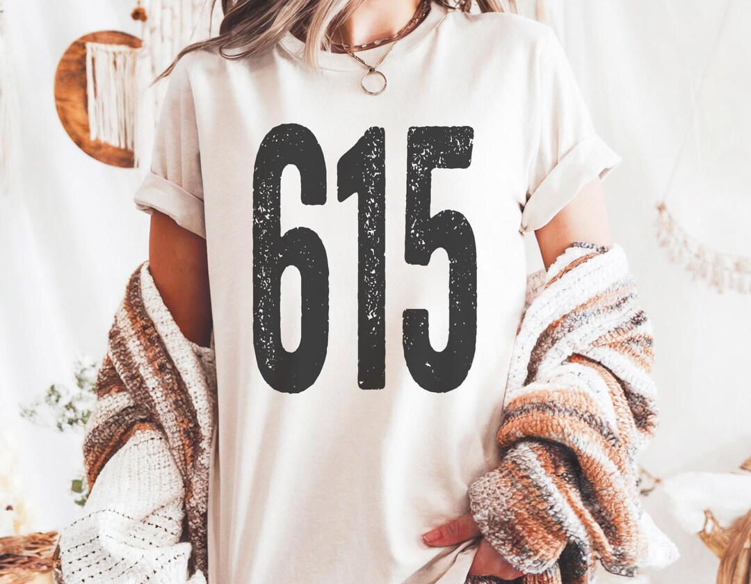 615 Area Code Comfort Colors® Tee Nashville Tennessee Music City ...