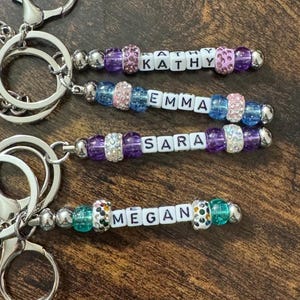 Personalized Beaded Name Keychain