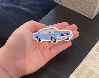 Baby Blue Mustang Sticker