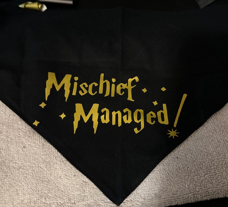 Mischief Shape Mischief Managed Dog Bandana - Etsy