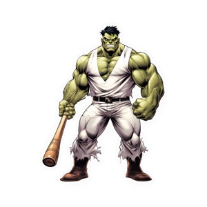 Hulk Baseball Kiss-Cut Vinyl Decal | Hulk Sticker