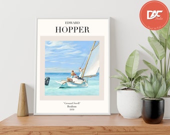 Printable Wall Art, Edward Hopper Poster, Digital Download