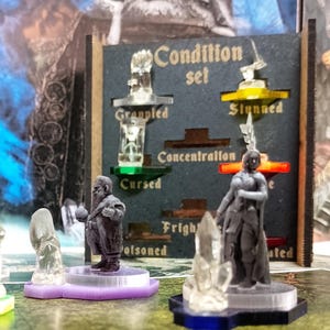 Condition Set Premium tokens: 8 Gem-Style Status Markers for TTRPG and DnD by OurilGames
