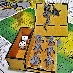 Komplettes Rollenspiel-Starterset | 3D-gedruckte Miniaturen | Downloadbares Abenteuerhandbuch per QR-Code | Original D&D-Geschenkidee | Für Anfänger