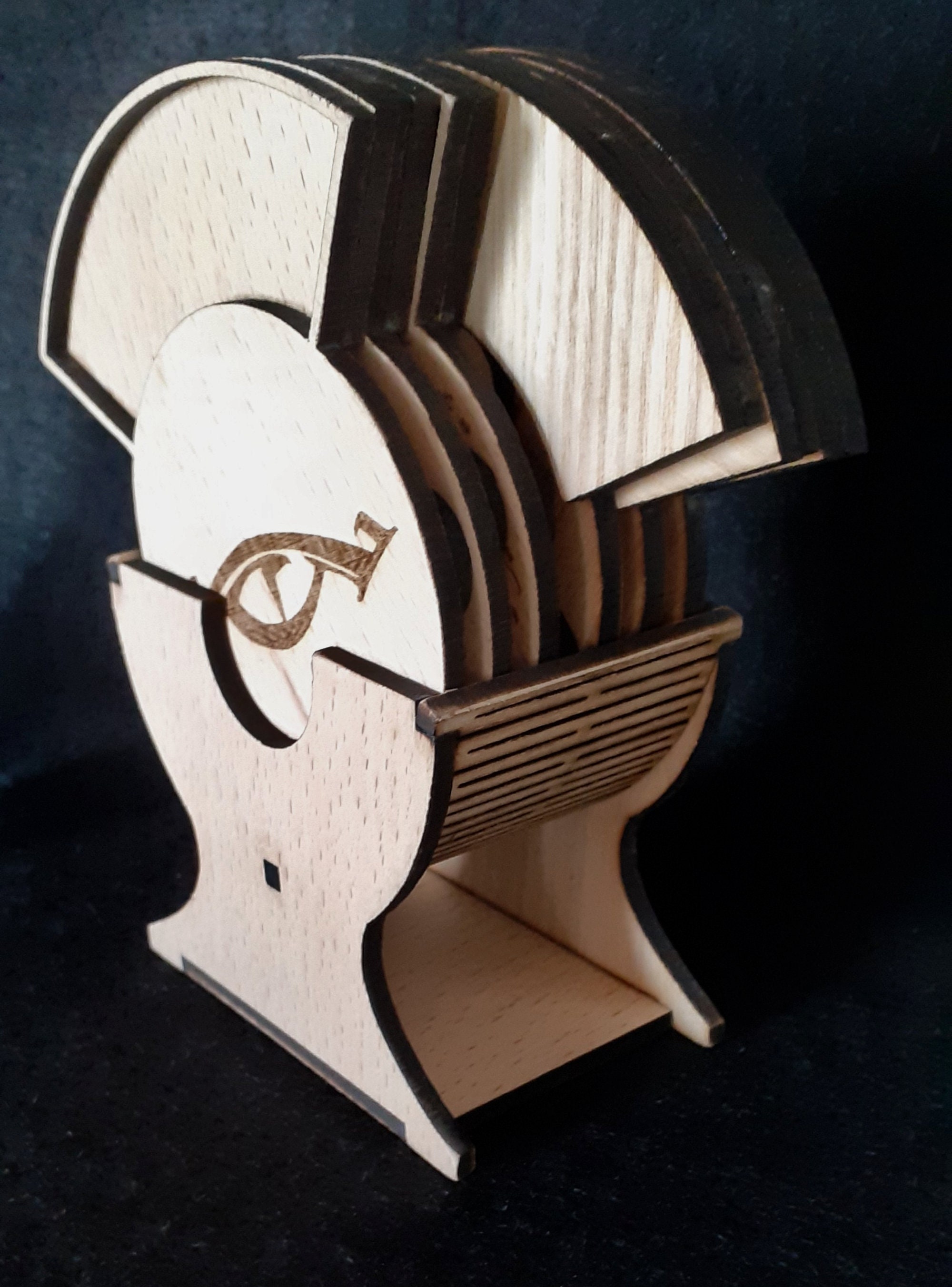 Set Wood Coasters, Custom Dice Tray Coasters, Wood Kit Coasters With