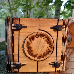 Box for role-playing game accessories, board game accessories box, dice box made in wood, secret puzzle box for your game accesories