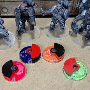 Kill Team Life Counter Kit, Wählscheibenverfolgung für Leben, Status und Aktivierung in einem.