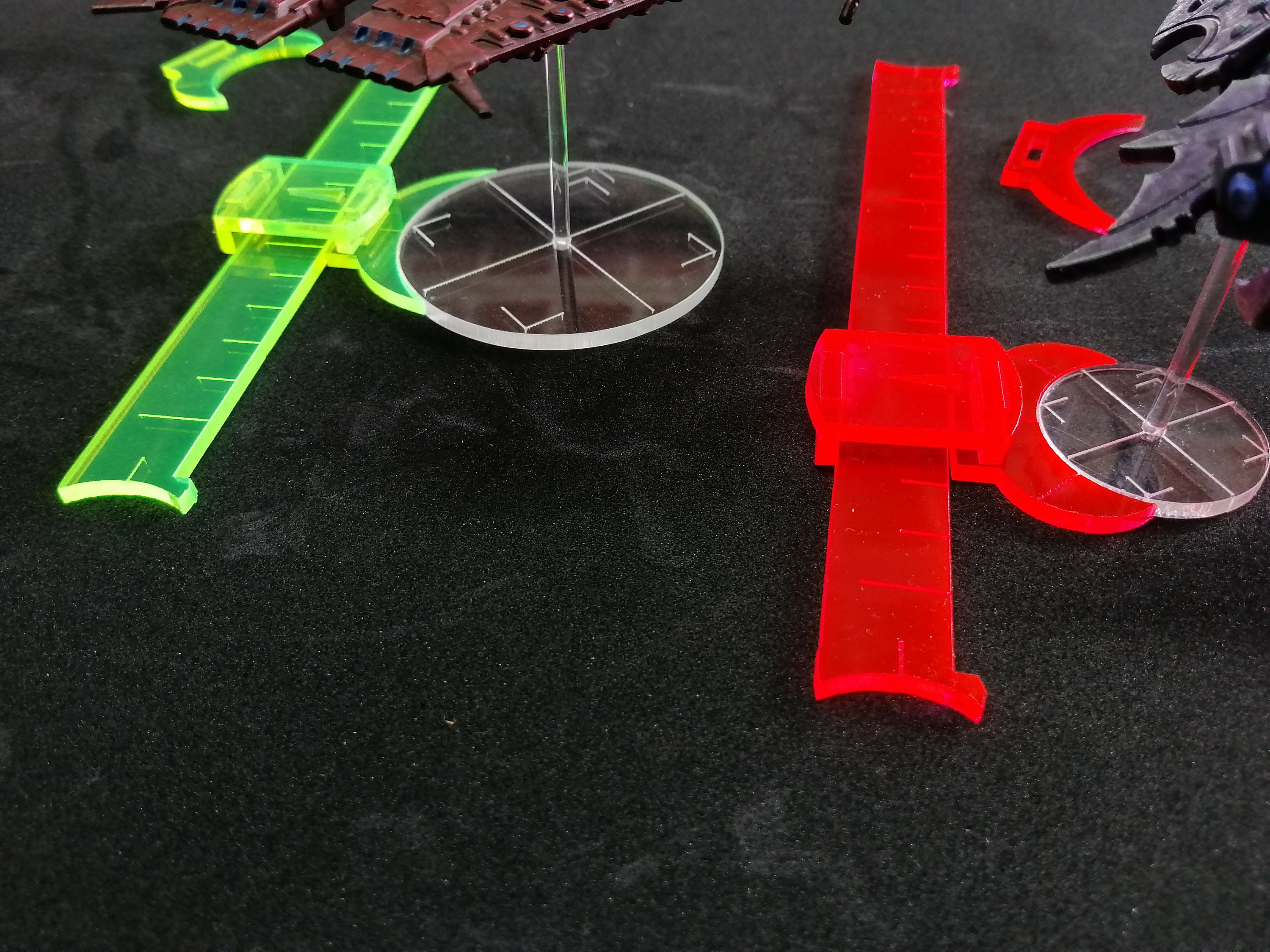 Battlefleet Gothic Acrylic Movement Ruler. Compass Ruler for Playing ...
