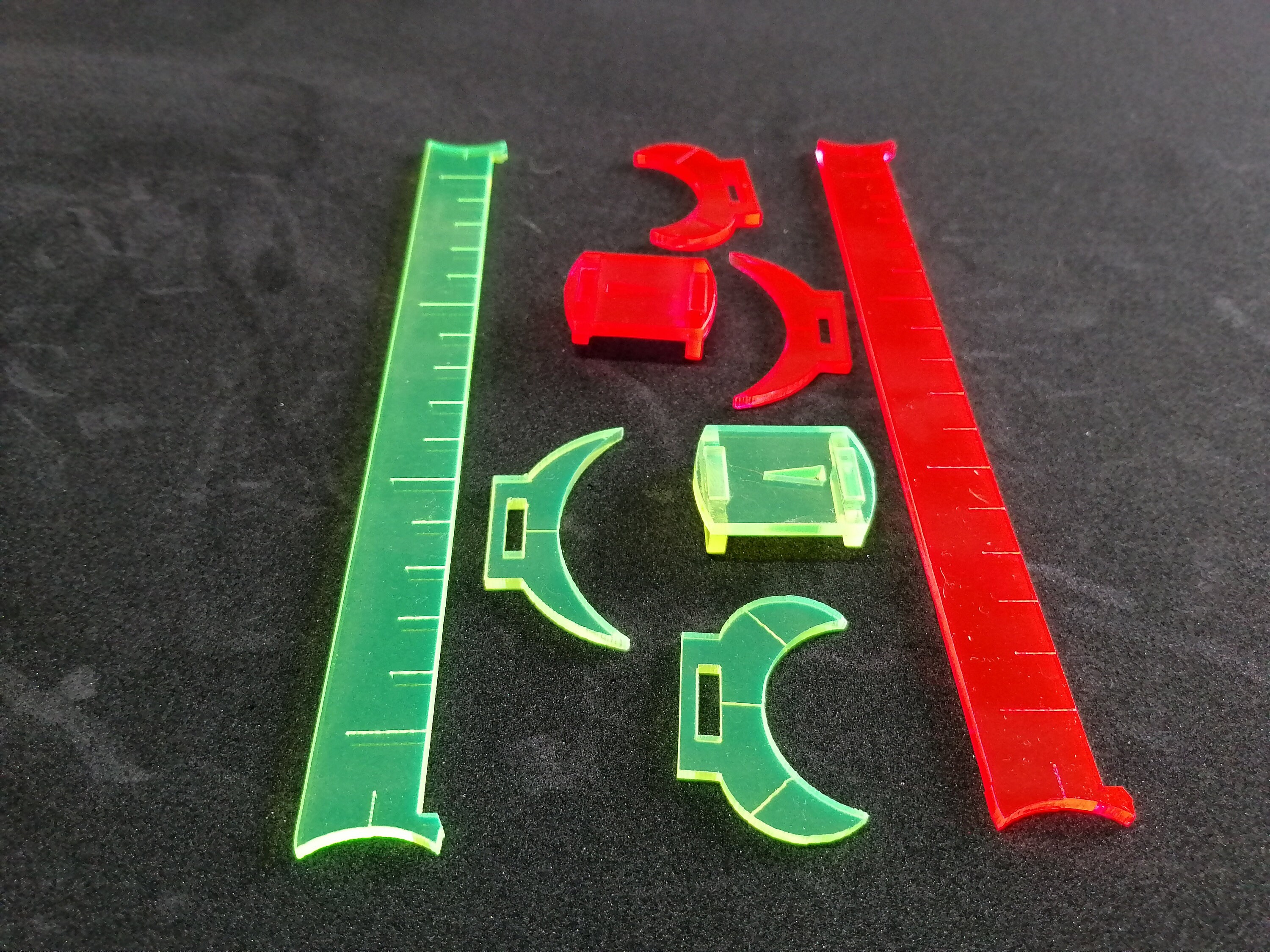 Battlefleet Gothic Acrylic Movement Ruler. Compass Ruler for Playing ...
