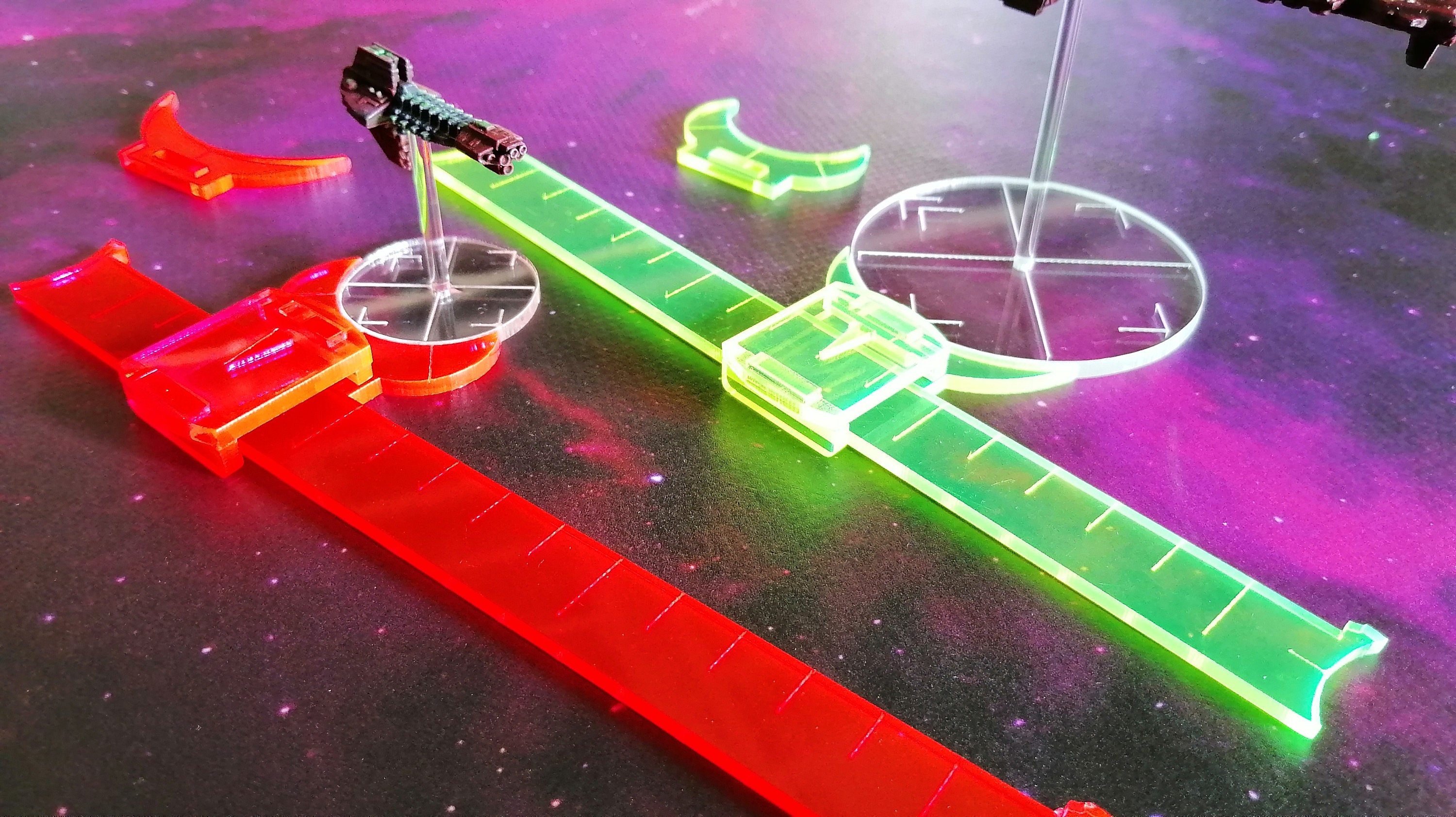 Battlefleet Gothic Acrylic Movement Ruler. Compass Ruler for Playing ...