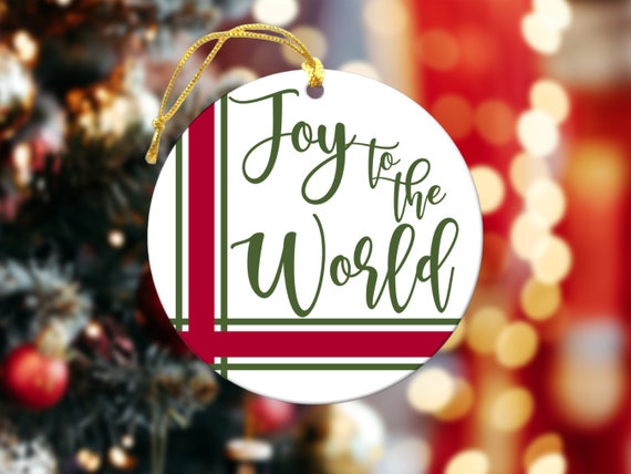 Joy to the World Christmas Ornament Merry Christmas Ornament - Etsy