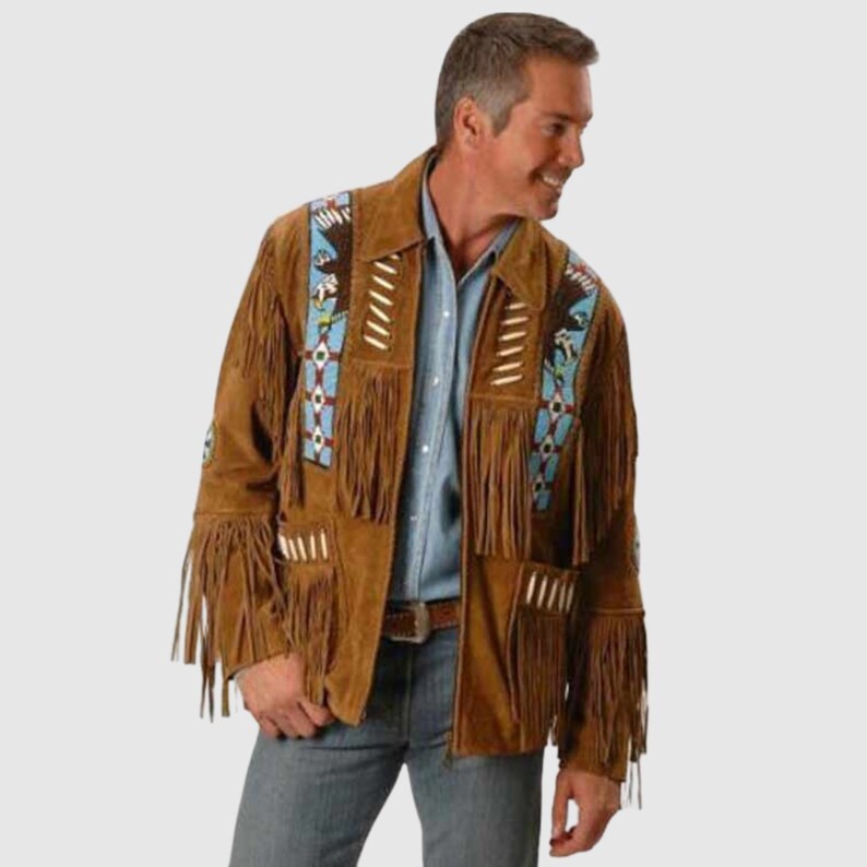 Handmade Western Jacket Antique Cowboy Fringed Jacket Mens Etsy Canada
