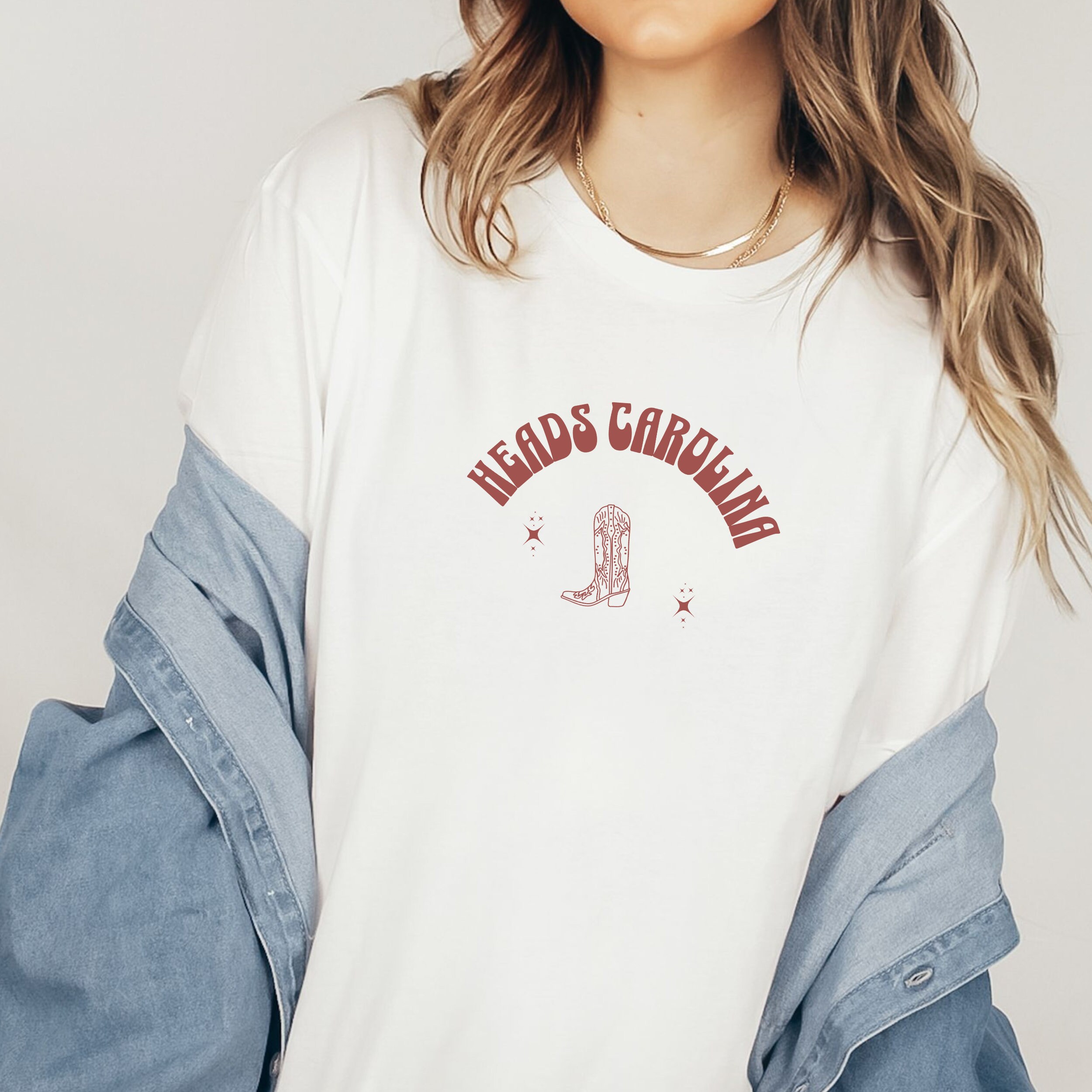 Heads Carolina Tails California Graphic Top