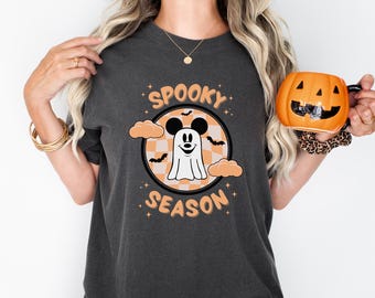 Spooky Season Ghost Graphic T-Shirt, Unisex Halloween Tee