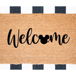 Mickey welcome svg, welcome mat svg, vinyl cut file, svg, png