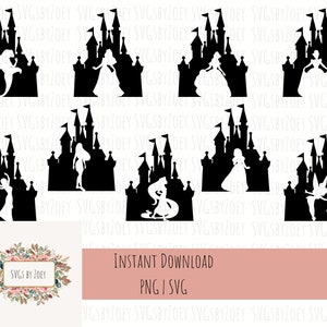 Schloss SVG, Schloss Clipart, magisches Königreich SVG, Prinzessin SVG, Schneidedateien für Cricut